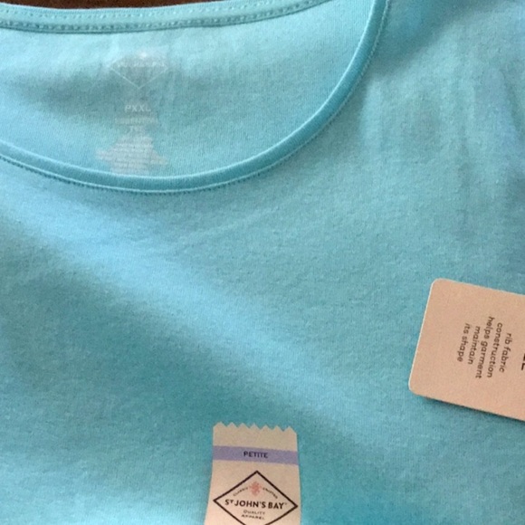 St. John's Bay Crew Neck Short Sleeve T-Shirt(Bust 45.5”Length: 26”) - Picture 3 of 5